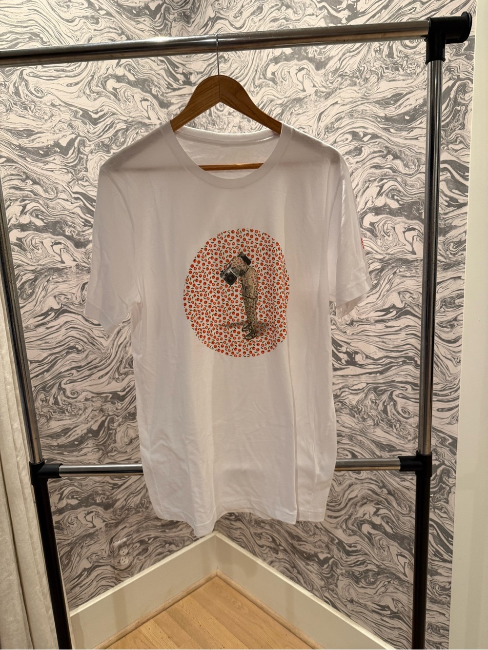 Men's White Graphic Tee with Nashville Tomato Fest Circle
